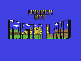 Wonder Boy title screen for Commodore 64